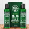 Viking Revolution Juego Lavado Acondicionador Barba Árbol Hombres Suavizante Natural