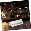 CIYODO Double-sided No Smoking Table Tent Sign Stainless Steel Indicator