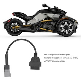 Diagnostic Cable, 6 PIN to 16 PIN OBD2 Diagnostic Cable Professional OBDII Diagnostic Tool Practical Diagnostic Cable Adapter Replacement for CAN AM Moto ATV UTV Motorcycle Bike