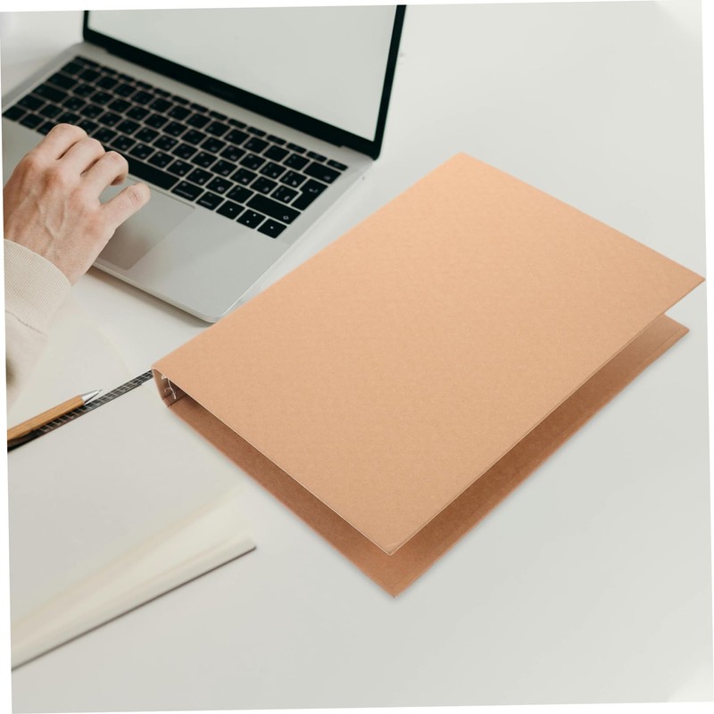Operitacx A4 Ring Binder Sleeves Made of Kraft Paper Refillable