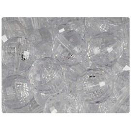BeadTin Crystal Transparent 18mm Faceted Globe Craft Beads (12pcs)