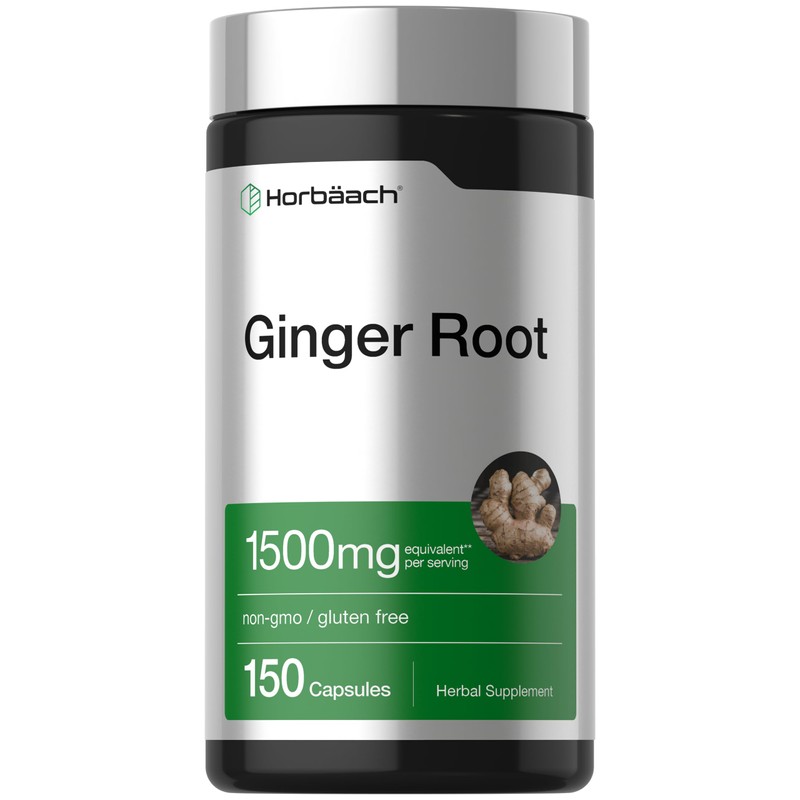 Horbäach Ginger Root Extract Supplement | 150 Capsules | Traditional