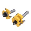 2Pcs Tongue Groove Router Bit T Shape 3 Teeth 1
