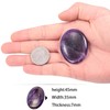 Nupuyai Nupuyai 2pcs Amethyst Oval Thumb Worry Stone Set, Energy