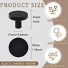 5 Pcs 30mm Round Cabinet Knobs Equipped with Screws and