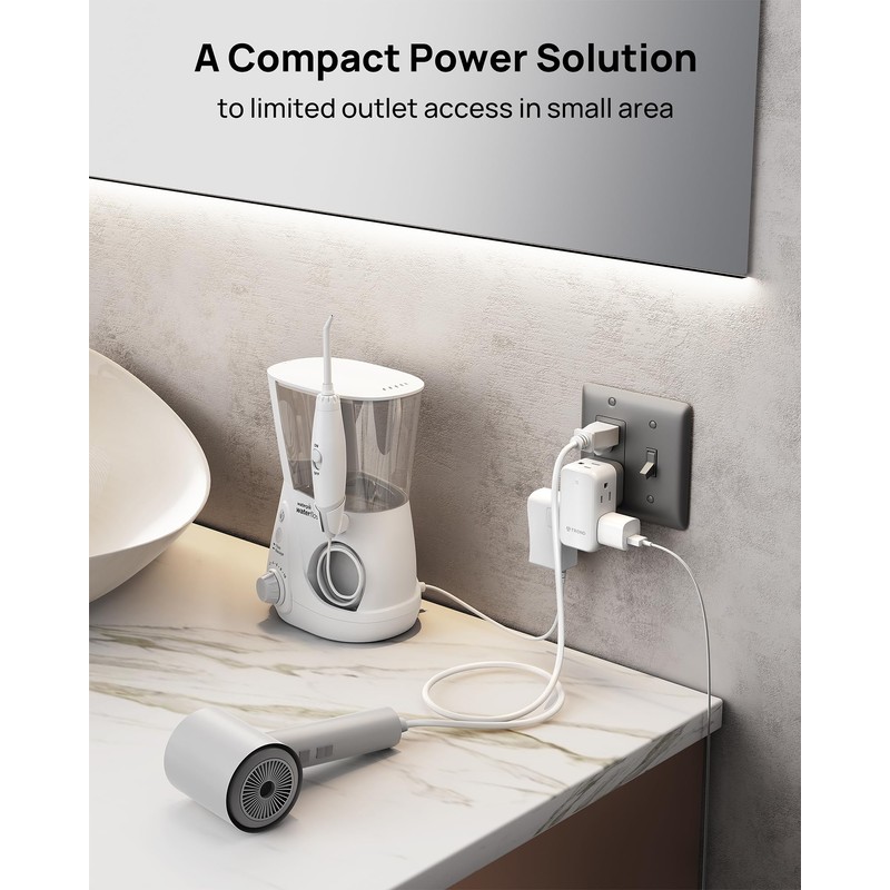 TROND Wall Outlet Extender 2 Pack - Multi Plug Splitter