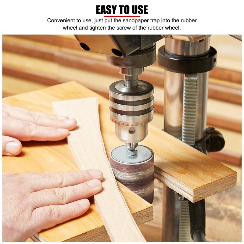 Sanding Drum Sleeve Kit Metal Wood Polishing Tool Woodworking Abrasive
