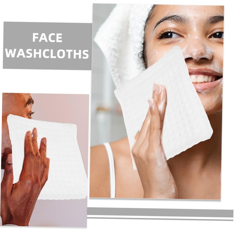 BIUDECO 3pcs Reusable Waffle Square Towel Face Washcloths Cotton Washcloths