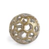 Homeroots 3" Gold Metal Decorative Orb Tabletop Sculpture