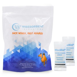 Wisesorb 0.5 Gram 250 Pack Silica Gel Packs, Dessicant Packets, Moisture Absorbers for Food Storage, Food Grade Desiccant Dehumidifiers