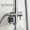 Shower Diverter Valve, G1/2 Wall Mounted Round Copper Bathroom Brass