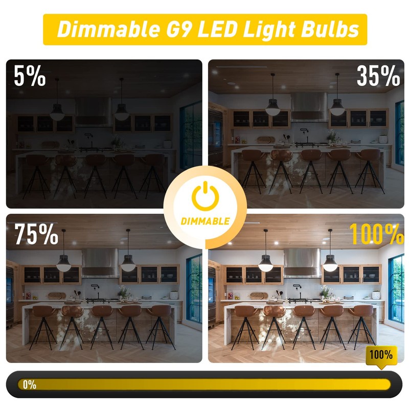 Lososuch Dimmable G9 Led Bulbs 3W 4000K Neutral White,Replace G9