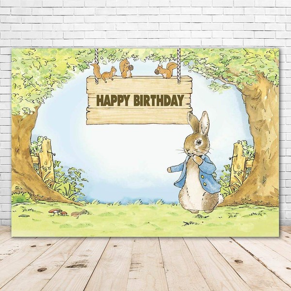 Peter Rabbit Party Supplies Banner7x5 Happy Birthday Peter Rabbit Backdrop