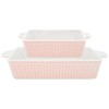 [W] Dishes Alice pale pink rectangular set of 2 small