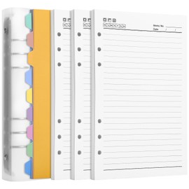 Kesote Notizbuch Register A5 Ringbuch Nachfüllbar Liniert Tagebuch Notizblock Spiralblock (300 Seiten)