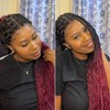 32 Inch Burgundy Red Boho Braided Wigs for Black Women