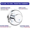Boxonly No-Drill Suction Hooks,2024 Upgraded Stainless Steel Waterproof Hooks for