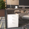 Howzone 3 Drawer Mobile Cabinet with Lock, Metal Storage Cabinets