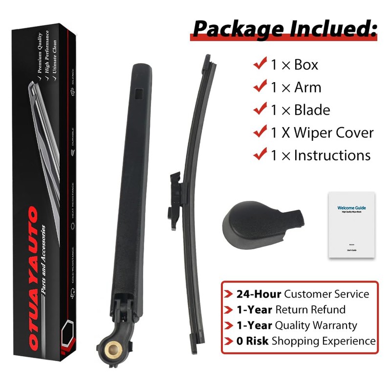 OTUAYAUTO Rear Wiper Arm Blade Kit for Volkswagen ID.4 2021-2024