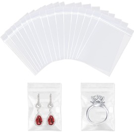 50pcs Resealable Clear Plastic Bags,Sealed Storage Pouches,Press Seal Bags,Small Clear Plastic Bags,Little Baggies Sealable Ziplock Bags,Apply to Jewelry Seeds Screws Earring Beads Daily Pills(5x7cm)
