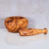 Mortar Height 6 cm Olive Wood Mortar Pestle Like Handle