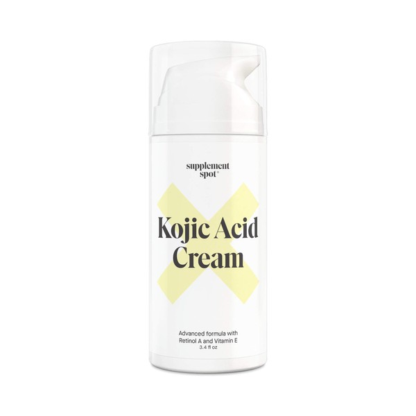 Supplement Spot Kojic Acid Face Cream for Dark Spots, Retinol A & Vitamin E Dark Spot Treatment for Women - Anti-Aging & Even Skin Tone – Natural Kojic Acid Cream for Women, 3.4 Oz