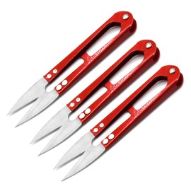 AAProTools 4.1inch Sewing Scissors Yarn Thread Cutter Mini Small Snips Trimming Nipper - Great for Stitch,DIY Supplies (3PCS, Red)