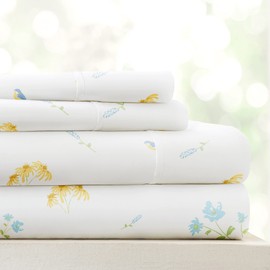 Linen Market 3 Piece Twin Bedding Sheet Set (Light Blue Floral) - Sleep Better Than Ever with These Ultra-Soft & Cooling Bed Sheets for Your Twin Size Bed - Deep Pocket Fits 16" Mattress