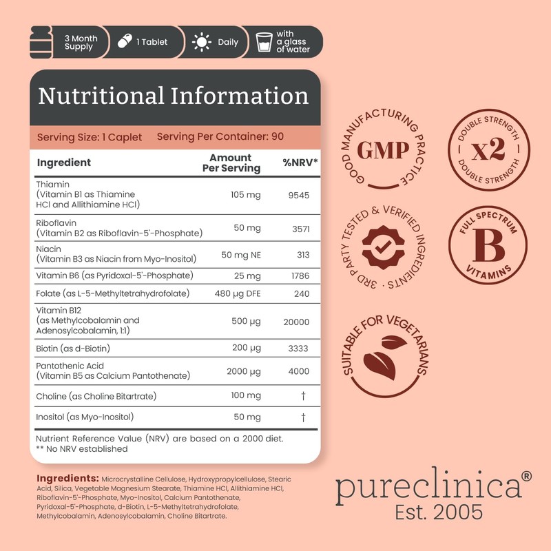 Extra Strength B Complex with Inositol & Choline x 180