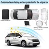 Fannyc 3PCS Car Window Shades Front Windshield Sun Shade Foldable