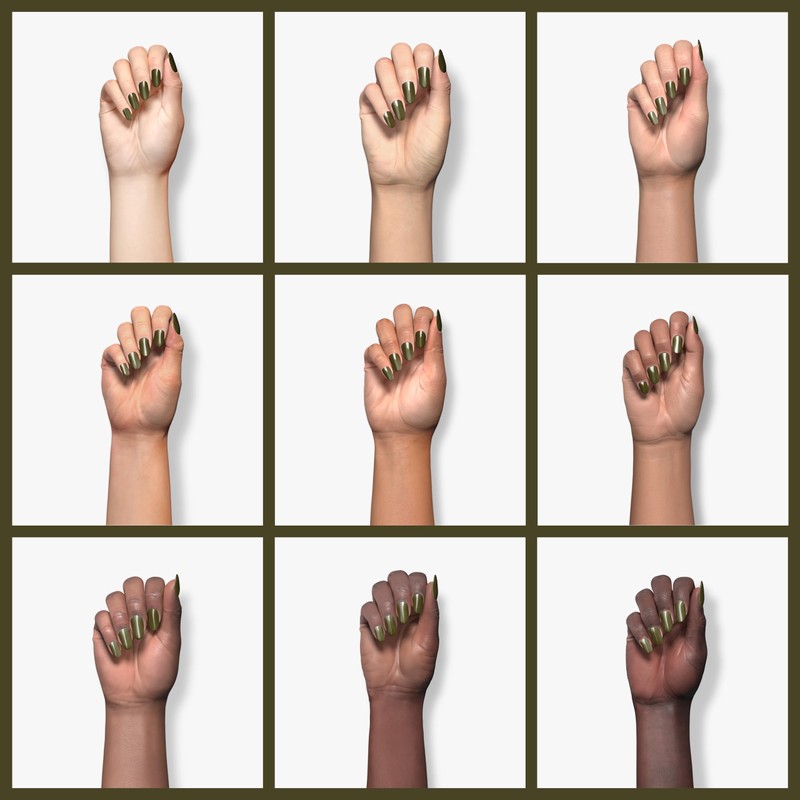 essie Salon-Quality Nail Polish, Vegan, Fall 2023, Olive Green, Meet
