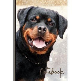 Rottweiler Notebook: Cute Rottweiler Lined Journal, The Perfect Novelty Rottweiler Gift for a Dog Lover or Pet Owner - Black