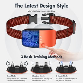 NBJU Bark Collar for Dogs,Rechargeable Anti Barking Training Collar with 7 Adjustable Sensitivity and Intensity Beep Vibration for Small Medium Large Dogs