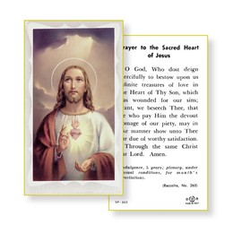 Prayer to The Sacred Heart of Jesus Paper Holy Cards, 100-Count Value Pack