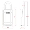 Bosvision Key Lock Box, Detachable Shackle, 4 Digit Combination, Large