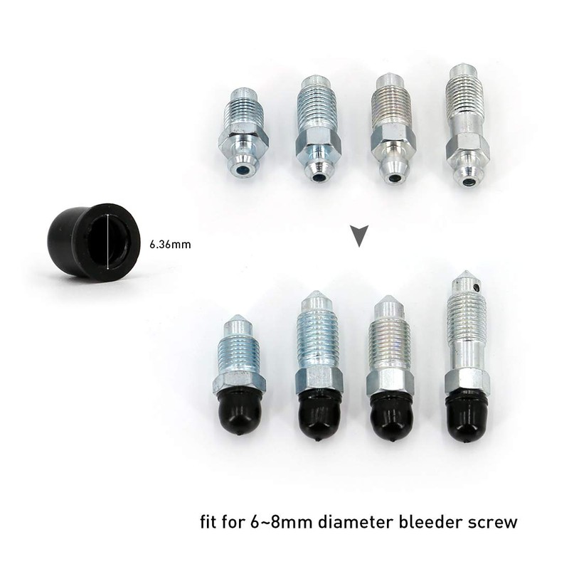 UTSAUTO 30Pcs Brake Bleeder Screw Caps Grease Dust Cover Brake