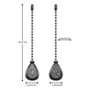 Dotlite Black Ceiling Fan Pull Chain, 2Pcs 12 Inches Decorative
