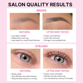 Korean At Home Eye Lash Lift and Color Kit Professional Brow Lamination and Color Kit Eye Lash Color Dark Brown Eye Brow Color Kit