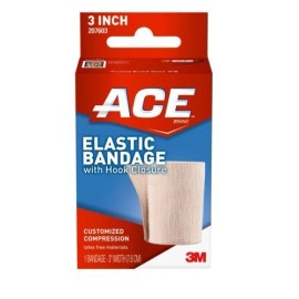 Ace Elastic Bandage Customized Compression Hook Closure 3 Inch Latex Free 1 ct