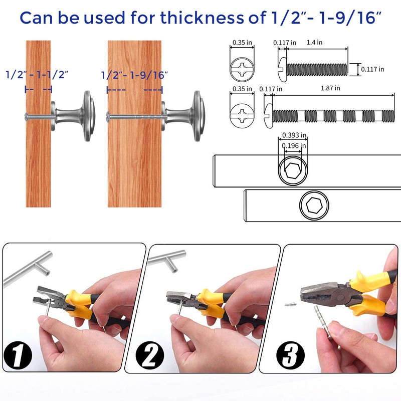 Ravinte 30 Pack 1-1/4 inch Kitchen Cabinet Knobs Dresser Knobs