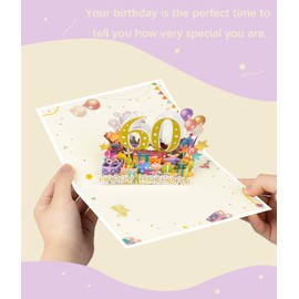 Magic Ants Birthday Card - 3D Pop Up Happy Birthday Card for Wife, Husband, Mom, Dad - Envelope Included (number 60)
