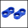 Hihaha 4pcs Blue AN10 19mm Hose Separator Clamp Adapter with