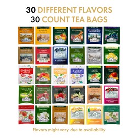 Ahmad Tea Sampler Assortment, Variety Pack (30 Count), 30 Unique Flavors of Tea