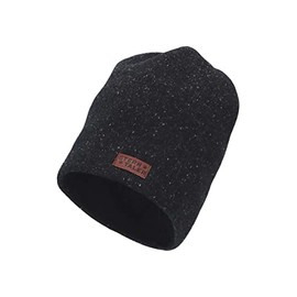 Sterntaler Boys' Slouch Beanie Melange Hat, black