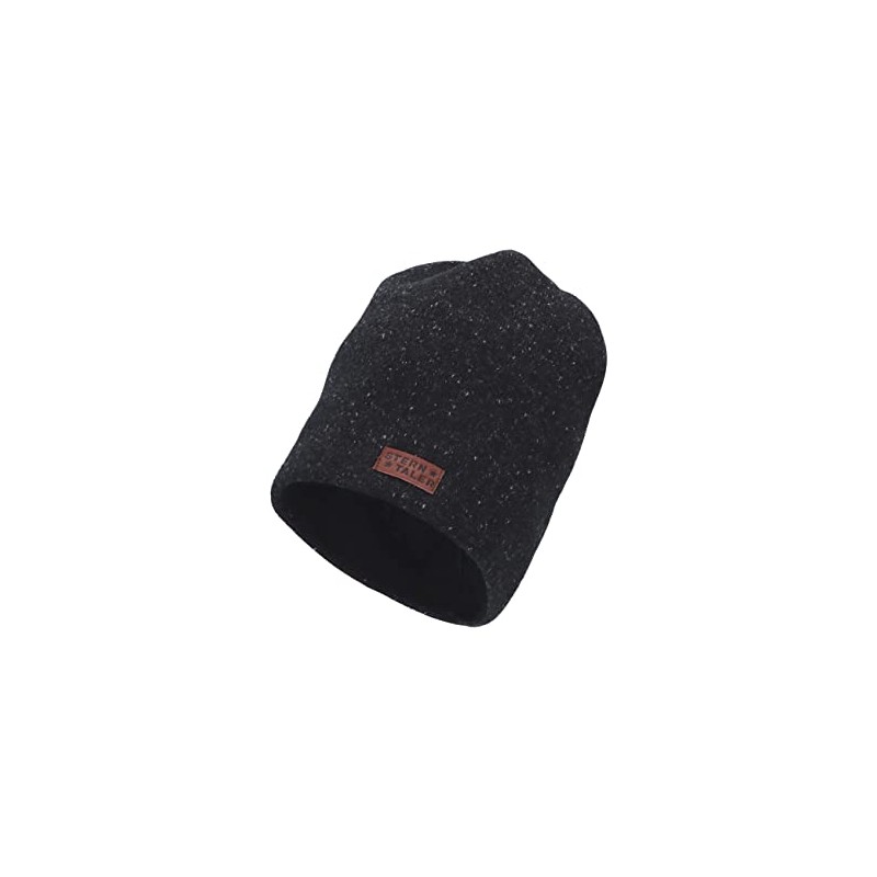 Sterntaler Boys' Slouch Beanie Melange Hat, black