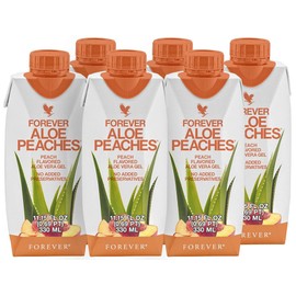 Forever Living - Forever Aloe Peaches - Supports Digestion, Immune System, Energy Levels No Preservatives, Vegan, Gluten-Free - 6 Packs