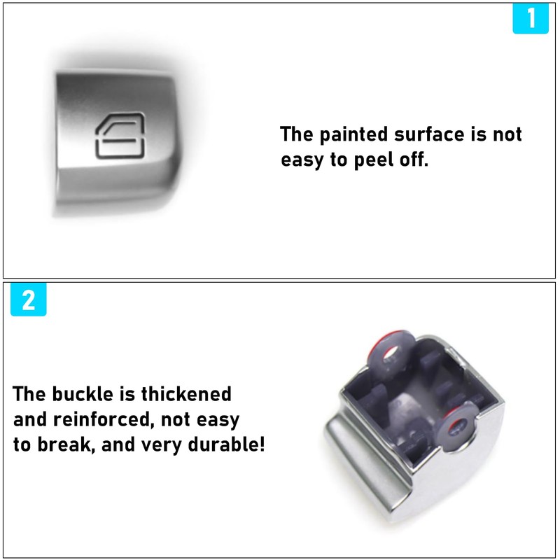 TTCR-II Window Switch Button Cover Compatible with W205, 1Pc Window