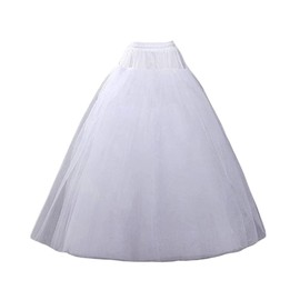 Mannice A-Line Hoopless Petticoat Skirt Crinoline Underskirt Half Slips Floor Length Petticoats for Women