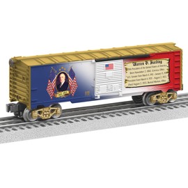 Lionel Presidential Series, Electric O Gauge Model Train Cars, Warren G. Harding Boxcar