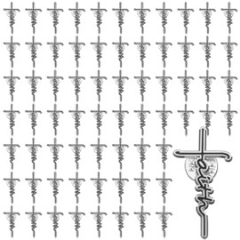 Landical 120 Pcs Christian Faith Cross Pin Jesus Brooch for Women Men Bulk Enamel Lapel Blessed Pin Badge Religious Gift